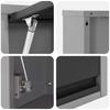 Tool Cabinet with Storage Black and Gray 50 x 25 x 35 cm