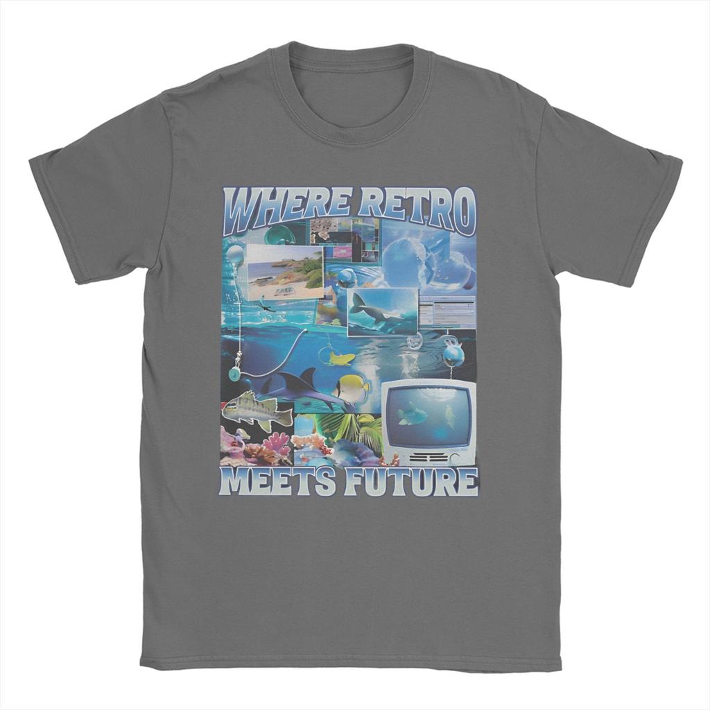 Frutiger Aero Where Retro Meet Future Old Men Women T Shirts School Computer 2000s Tees T-Shirt Pure Cotton 4XL 5XL 6XL Clothing