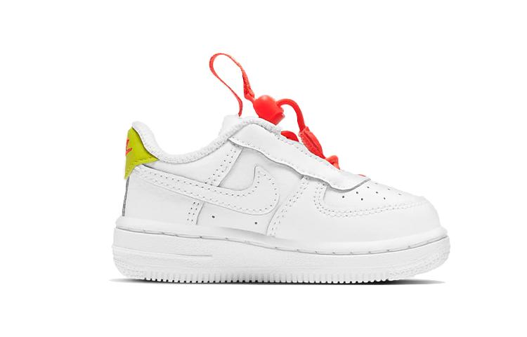 Nike Кроссовки Air Force 1 Toggle Low top для скейтбординга Белые Красные Желтые для Младенцев и Малышей CU5289-102