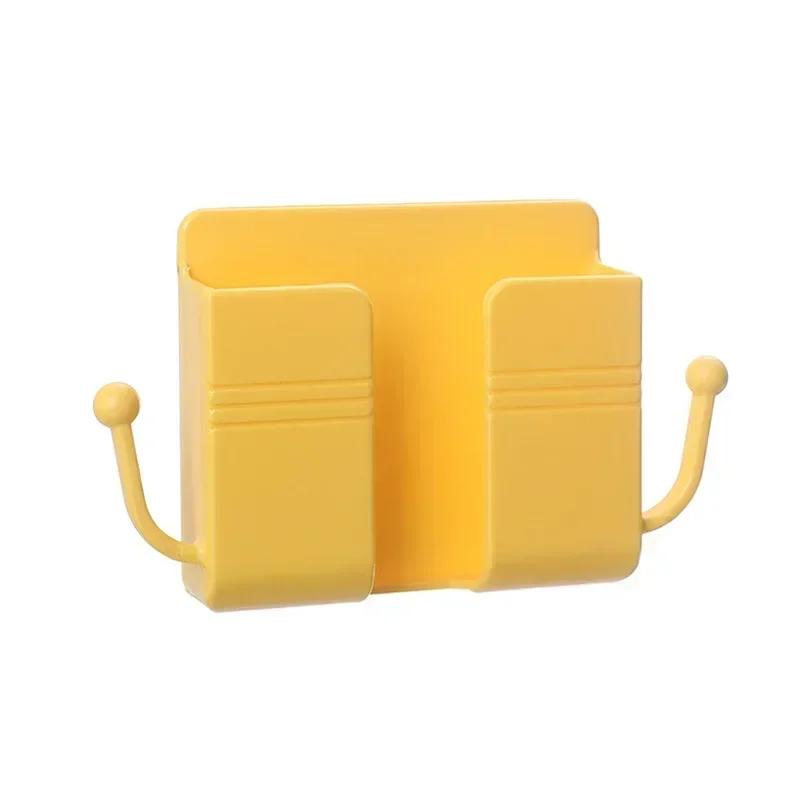 Самоклеящийся настенный органайзер для хранения, настенный держатель для телефона, пластиковая подставка для зарядки телефона, держатель-кронштейн для спальни, офиса