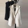 Women's Spring Simple Commuter Suit Vest Solid Color Sleeveless Jacket