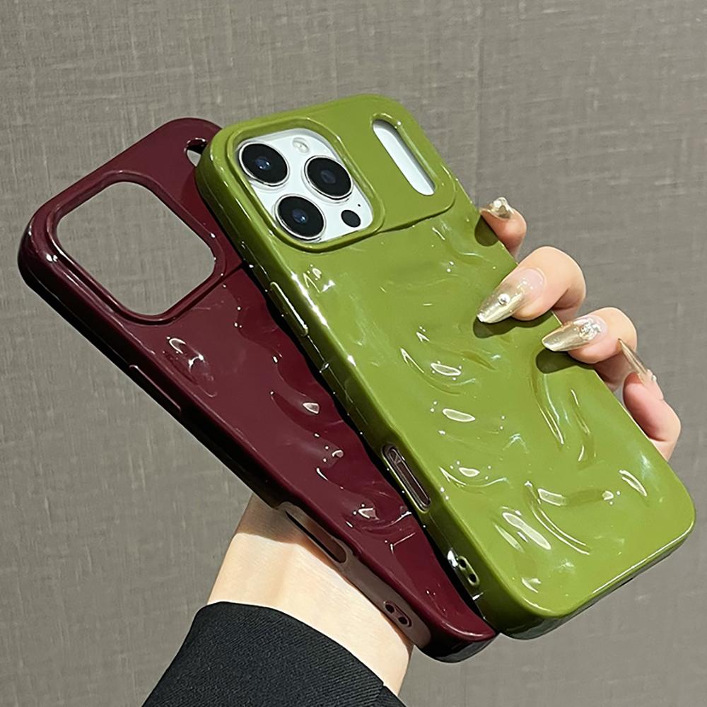 Роскошный 3D чехол с волнистым узором для 17 16 15 14 Plus Pro Max 12 11 13 17 Air Candy Однотонный Мягкий Силикон Эстетичный Чехол