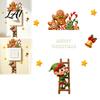 Decorative Door Cabinet Stickers Christmas Elf And Gingerbread Man Switch Sticker Wall Decal for Holiday Home Sticker Decor Decor Cute Cartoon