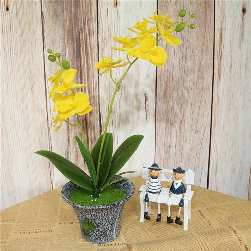 12 головок 2 вилки искусственная бабочка орхидея настоящие тактильные бабочки орхидеи цветы шелковые искусственные цветы имитация цветов домашний декор для вечеринки и свадьбы