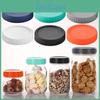 Wide Jar 86mm 10pcs Mouth Lid Silicone Seal Airtight Food Grade Bpa Free Heavy Duty Leakproof Colorful Universal Round Cup Can Cover