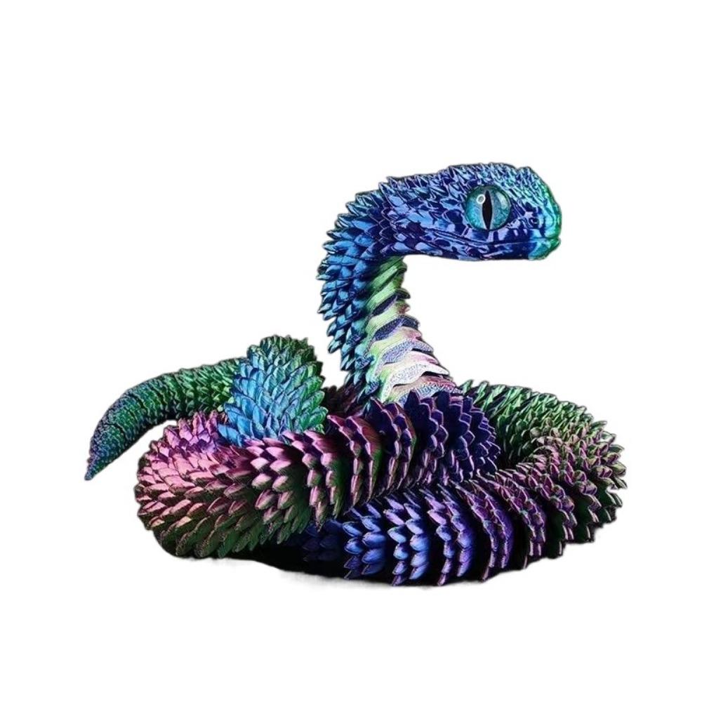 Realistic 3D Printed Snake 30/45cm 3D Printing Model Exquisite Animal Simulation Model Home Decor