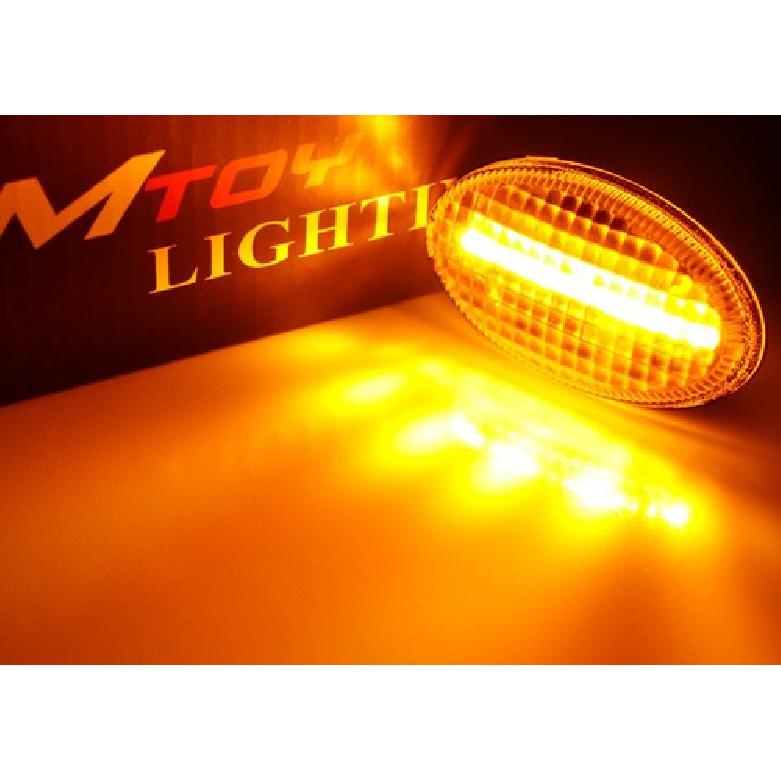 Прозрачные/Черные боковые габаритные огни 15-LED Янтарные JDM Spec Для 00-07 Subaru Impreza WRX STI