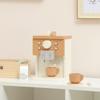 Kids Wooden Coffee Machine Toy, Pretend Play Kitchen Accessories Gift for Boys and Girls Ages 3+