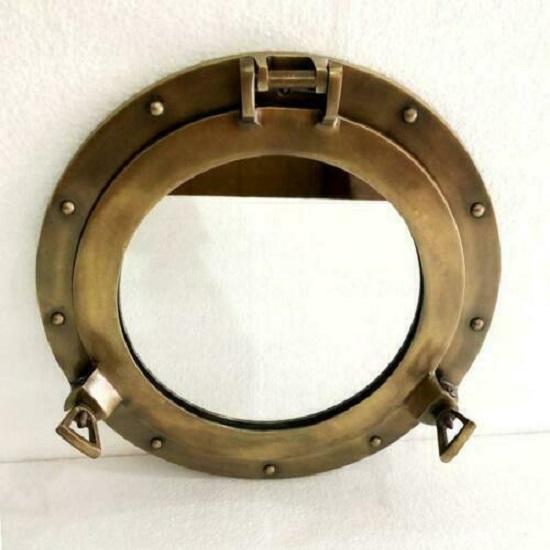 30.48 Cm Antique Porthole Mirror Finish Wall Hanging Nautical Home Decor Boat