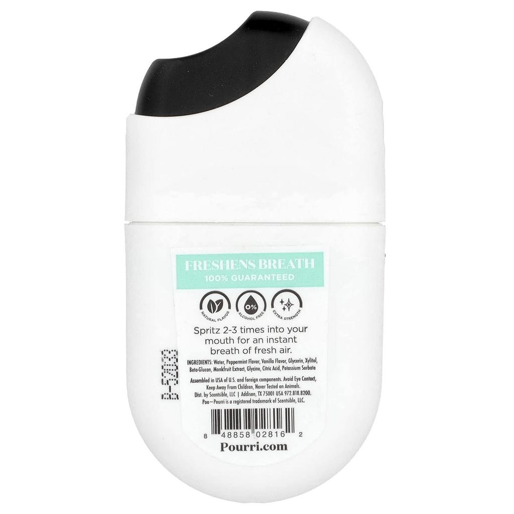 POO-POURRI Breath-Pourri™, Освежитель дыхания экстрасилы, Ваниль-Мята, 10 мл (0,34 жидких унции)