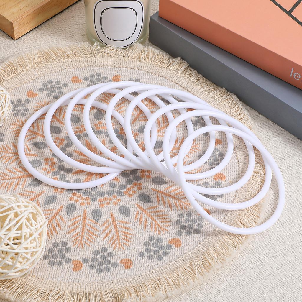 20pcs Dreamcatcher Hoop Kits White Plastic Rings 11Cm Diy Craft Material For Wall Hanging Decor Mandalas Spirit Shields Homemade