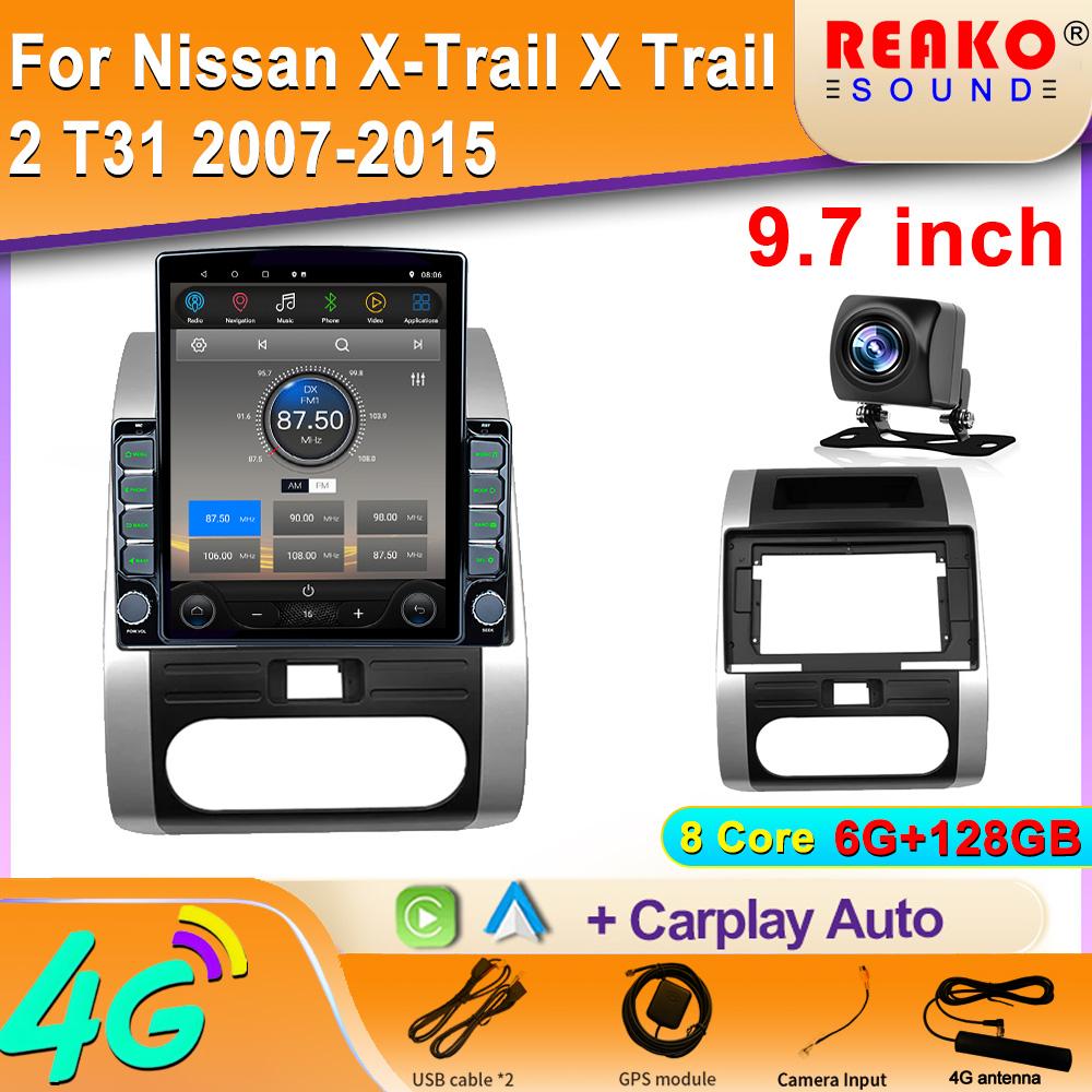9,7-дюймовый вертикальный экран Tesla Android автомобильное радио для Nissan X-Trail X Trail 2 T31 2007-2015 навигация GPS мультимедийный плеер