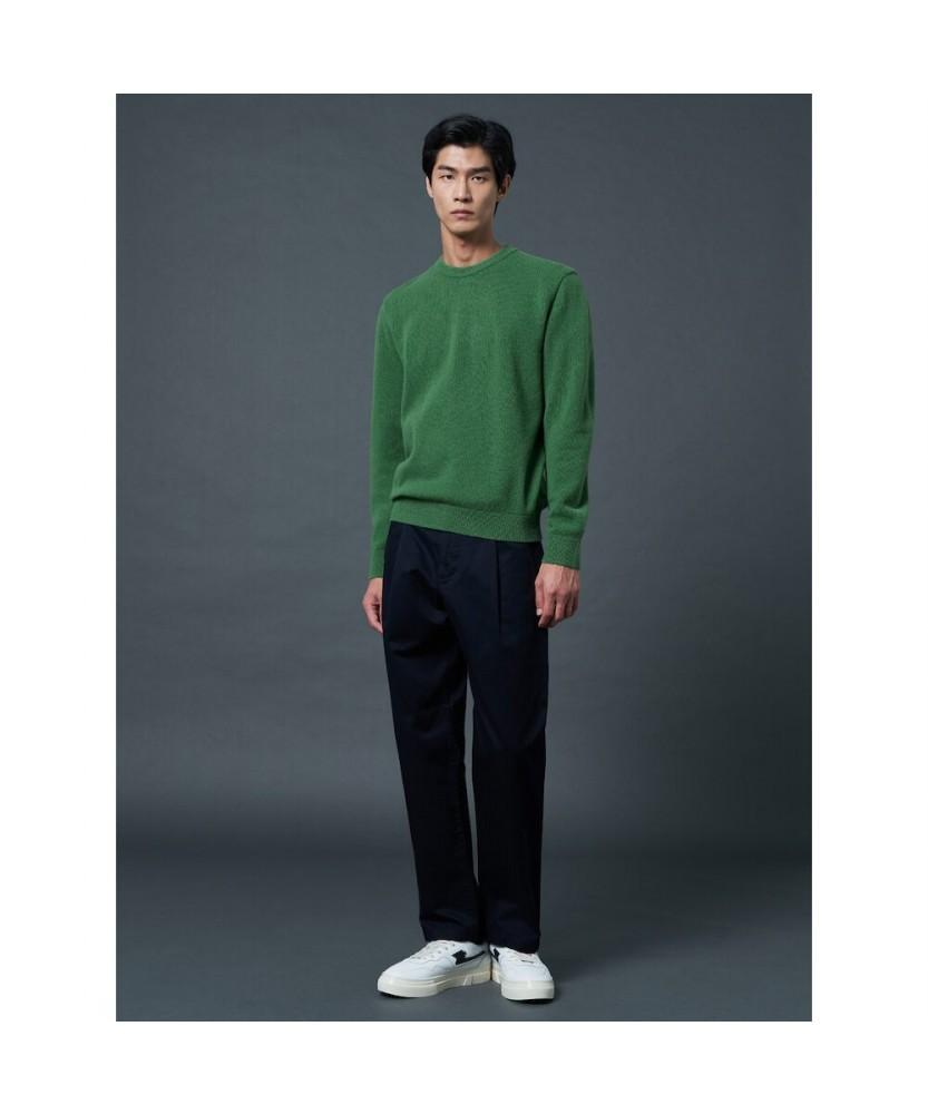 SHIFT.G Wool Texture Crewneck Sweater Green