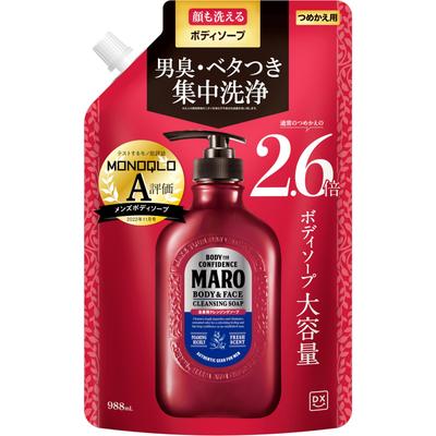 MARO DX Мыло для тела для лица 988 мл Большое MARO Мыло для тела Мужское, Смываемое, Заправка, Емкость 2,6x,