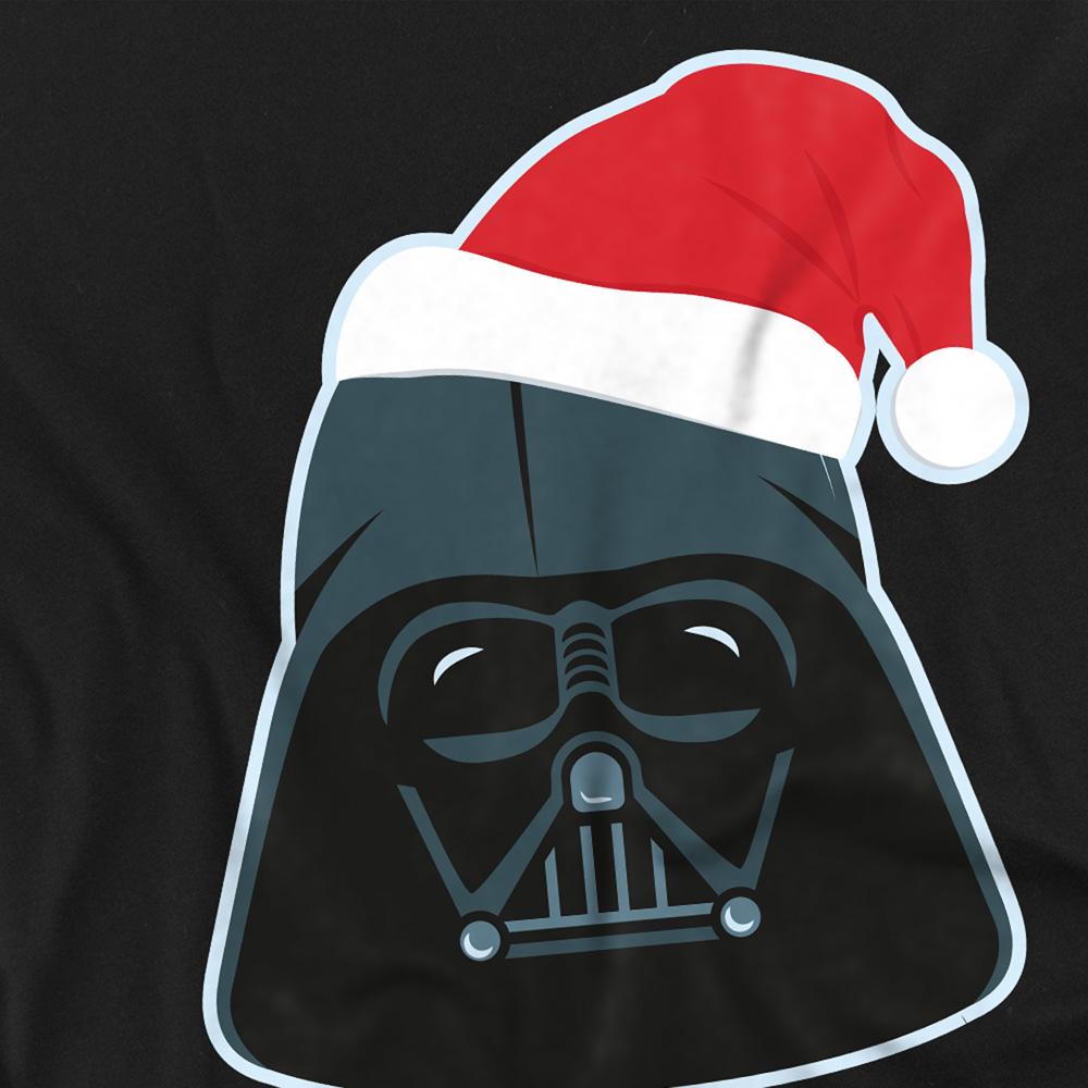 Star Wars Unisex Adult Darth Vader Santa Hat Long-Sleeved Christmas T-Shirt