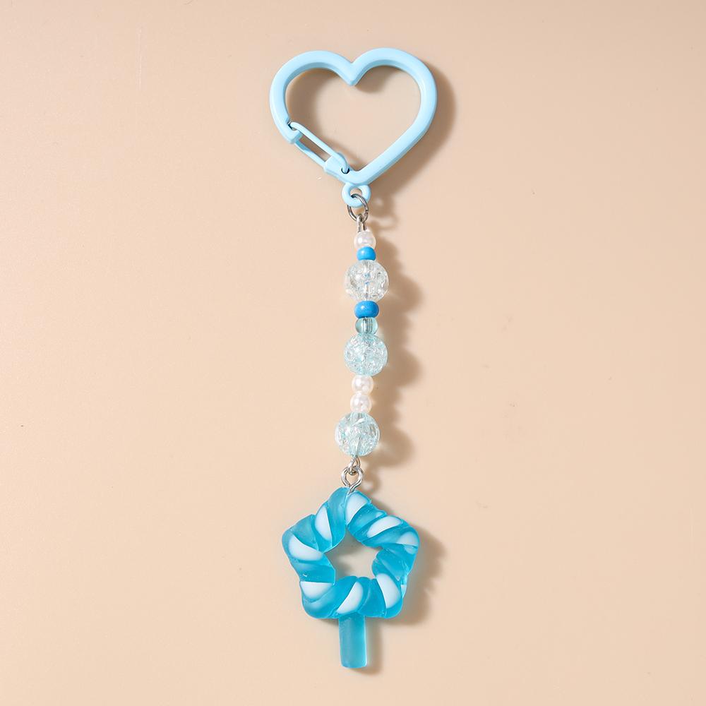 Милый Брелок-Леденец на Палочке из Смолы Женский Девичий Брелок-Кольцо с Подвесками Декор для Сумки DIY Брелок Детские Украшения Подарок