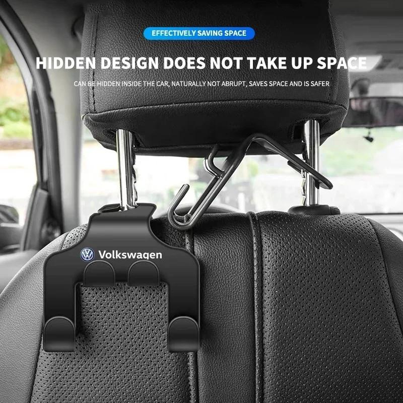 Для Volkswagen Многофункциональный Автомобильный Крючок для Подголовника Сиденья с Логотипом Для Volkswagen VW Jetta Polo T4 T5 T6 Sharan Touareg Gol T-Cross Touran