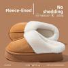 Водонепроницаемые меховые хлопковые тапочки для женщин для осенне-зимнего домашнего использования в помещении, толстые меховые хлопковые тапочки