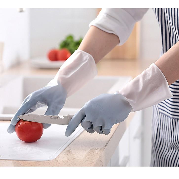 Женские прочные водонепроницаемые перчатки для мытья посуды - Плотно облегающие резиновые перчатки для использования на кухне, Новые пользователи получают 0,01