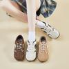 New Women's Shoes Lace Up Women's Vulcanized Shoes Fashion Women's Casual Shoes Round Head Classic Sports Shoes