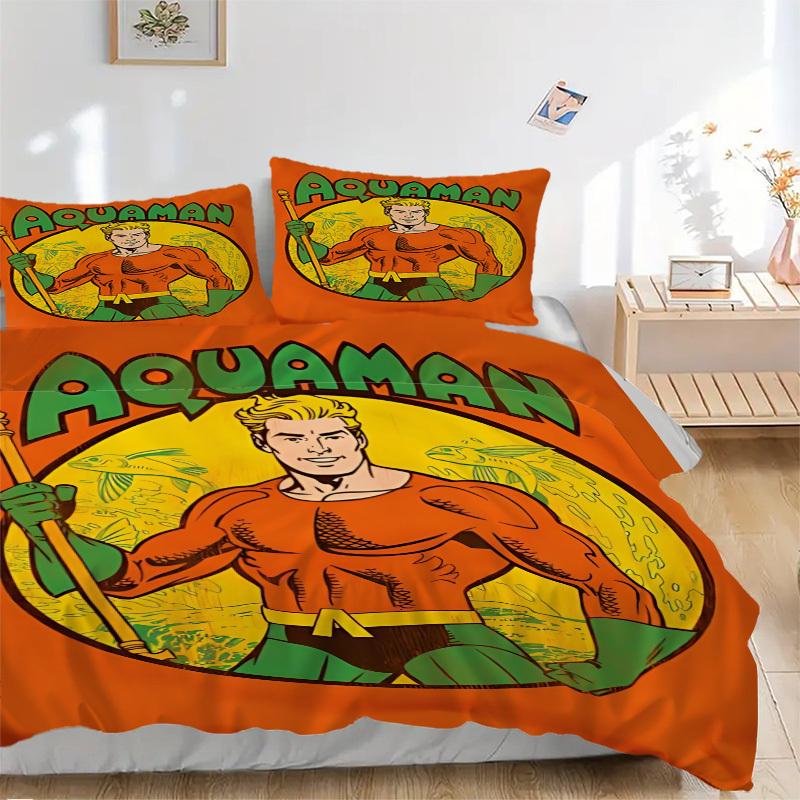 3pcs Aquaman, Duvet Cover Set (1 Duvet Cover + 2 Pillowcases, No Core) - Comfortable, And Breathable Bedroom Decoration yy251104023