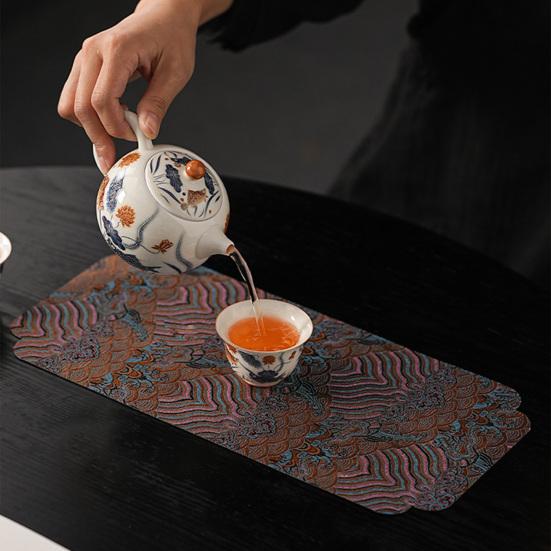 Полотенце для чайной салфетки Yousheng для чайного столика, китайское чайное художественное полотенце, декоративное эстетическое полотенце Zen для чайной комнаты, подарок любителям чая