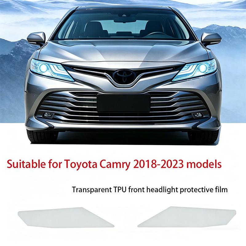 Fit for Toyota Camry 2018- TPU Transparent Anti-Scratch Headlight Protective Film Exterior Vinyl Sticker Decor Cover Trim
