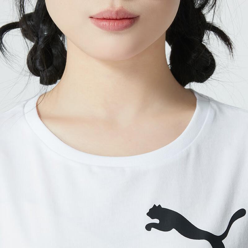 Puma American Vintage Logo Print Casual Breathable Loose Short Sleeve T-Shirt Women Tops White 685646-02
