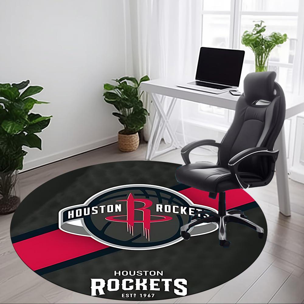 1 шт. Круглый ковер для офиса Rockets Houston, Коврик для помещений, Подходит для офиса, спальни, гостиной, домашнего декора, Декор комнаты, Offic a0926209