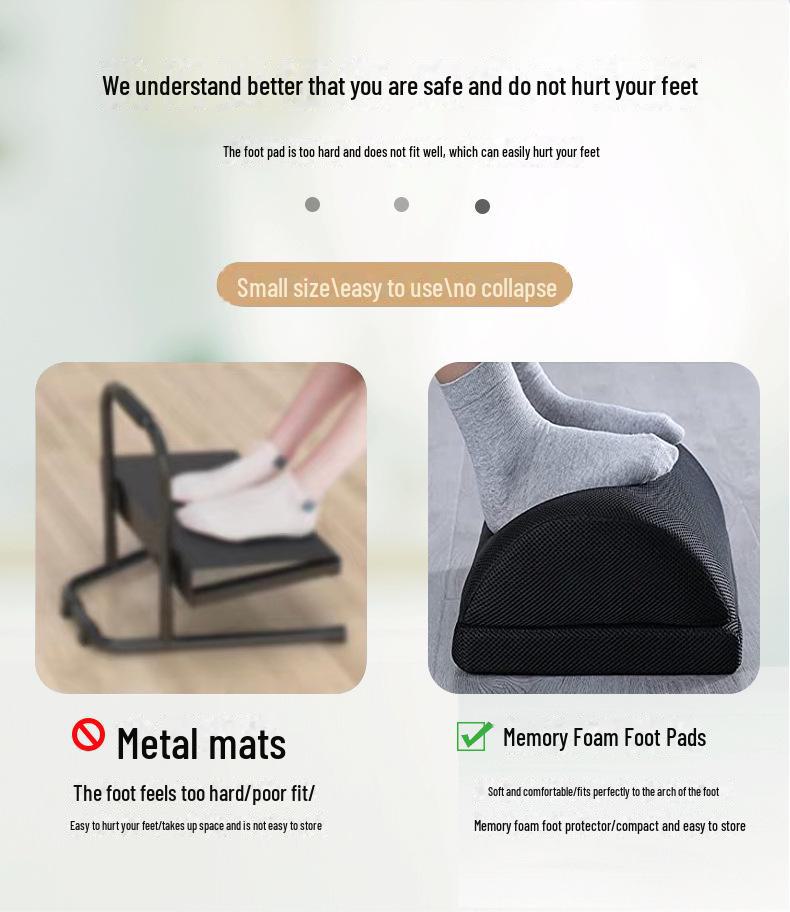 Comfortable PU Foam Foot Pillow: Slow Rebound Knee Support for Home or Office