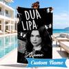 Custom Name Pink Glamour Ay-liva Heart In Space Adventure Microfiber Beach Towel, Lightweight for Summer Travel, Swimming Pool Fan Gift