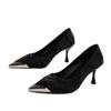 2024 Brand Ladies Shoes Shallow Women's High Heels Fashion Color Matching Office and Career Sexy Pointed Toe Heels Women Zapatos