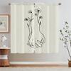 Line Love Pink Curtains for Living Room Bathroom Curtains Tiebacks Bedroom Curtains 2 Pieces Window Blinds Blind Tentacles Curls