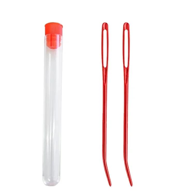 Иглы для гобеленов с загнутым кончиком, пряжа, спицы для вязания, ткацкие спицы, большое ушное изогнутое ушное иглы, вязание крючком, аксессуары для шитья своими руками