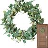 Эвкалиптовый венок 20 дюймов Эвкалиптовые венки для дома с ягодами Декоративные гирлянды Украшения Веночные принадлежности для дома