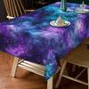 Tablecloth 1 piece, 2D flat, wide galaxy purple decorative rectangle