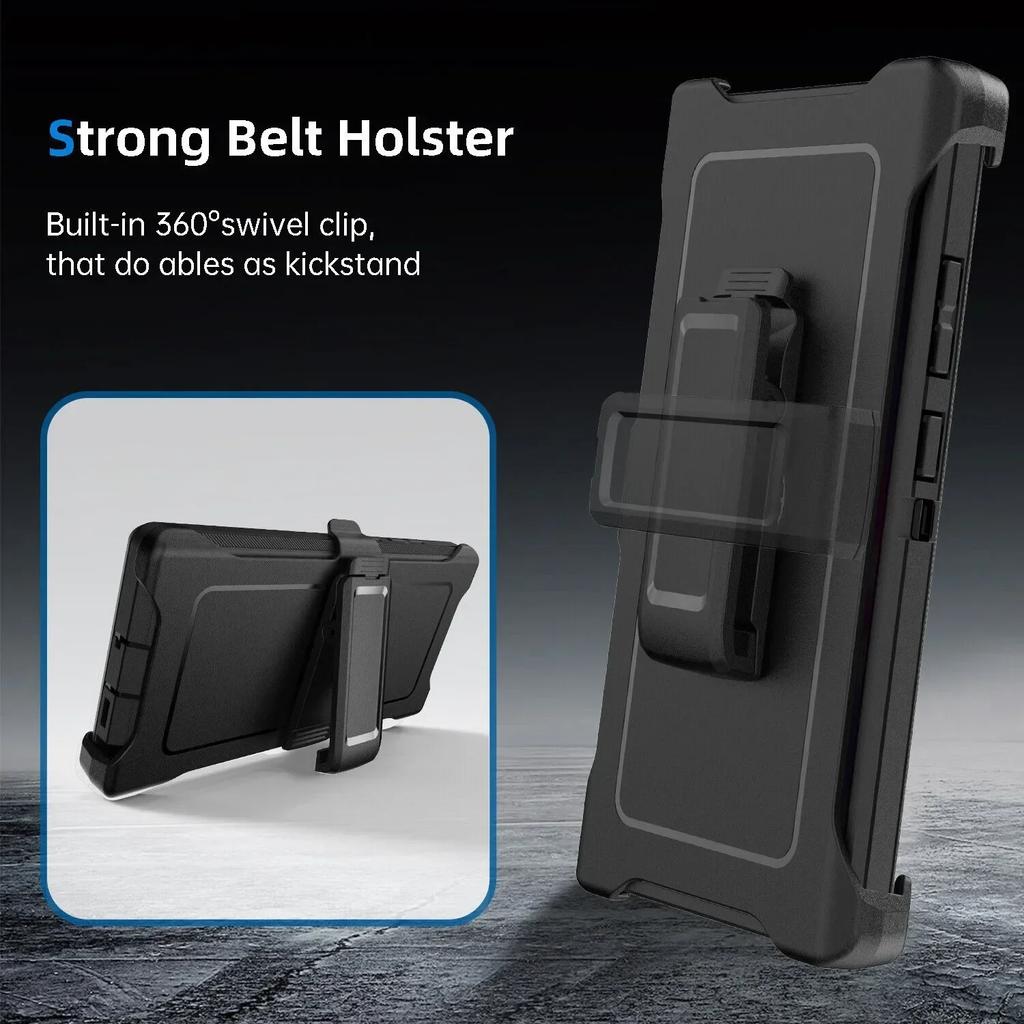 Hybrid Heavy Duty Armor Stand Case for Samsung Galaxy S24 S23 S22 S21 S20 Ultra S10 Plus Note 20 10 9 8 Otter Case Box Holder with Belt Clip Cover