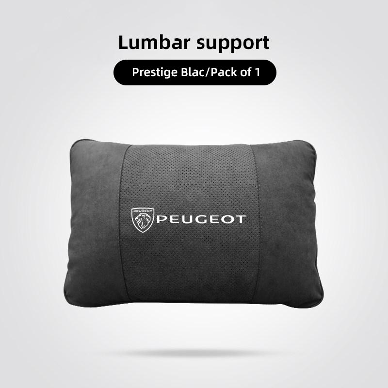 Suede Car Keychain Breathable Neck Pillow Memory Foam Lumbar Pillow For Peugeot 208 3008 308 508 607 106 406 407 307 206 301 408