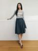 GANISONG Drape Tie Tail T-Shirt_Gray