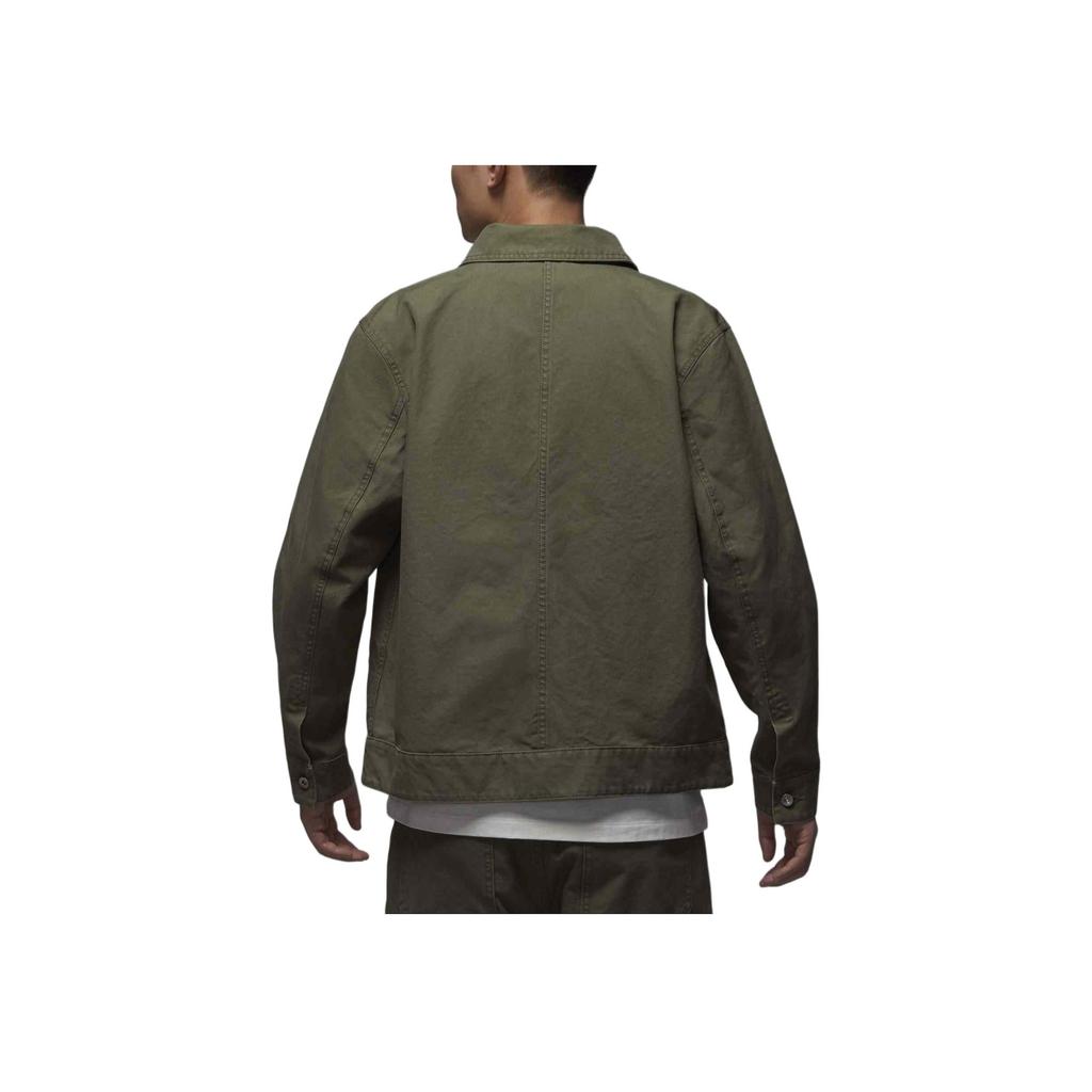 Jordan Tatum Chicago однотонная поло удобная мужская куртка с длинным рукавом оливково-зеленого цвета HM3881-222