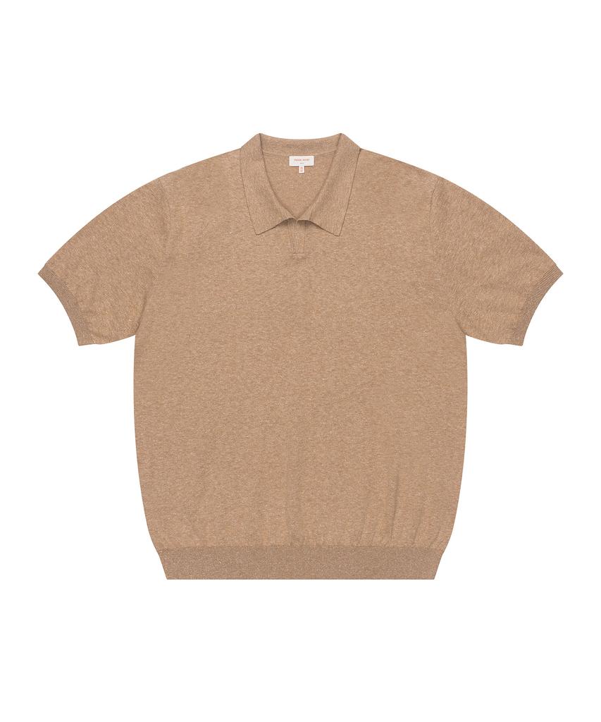PRODESHIRT Vintage Soft Linen Open Collar Knit (Pebble Beach)