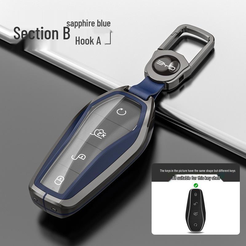 Чехол для ключей BYD: Совместим с Song Pro Plus, Yuan DMI, Dolphin, Han, Tang, Qin, Seal и Destroyer 05 Защитный чехол.