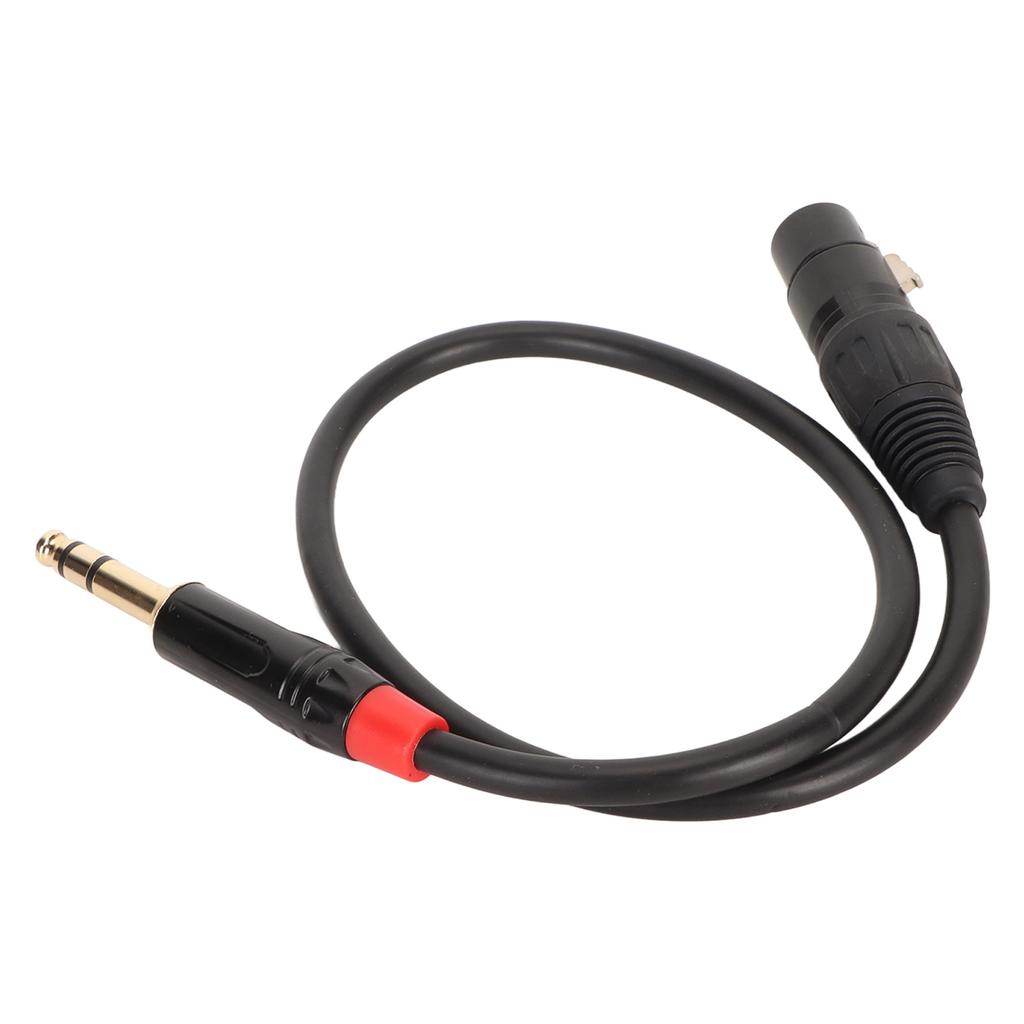 XLR Female to TRS Cable 3 Pin XLR to 1 4in TRS Stereo Plug Balanced Interconnect Cable 0.5m