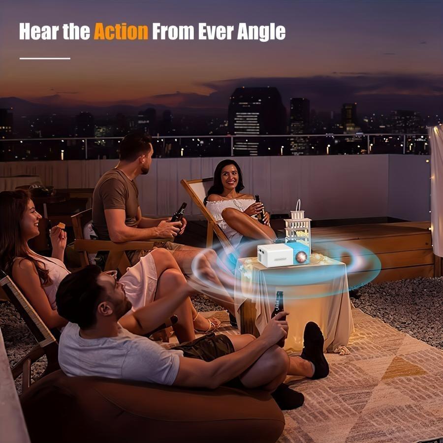 Компактный светодиодный мини-проектор Yg300 для дома и офиса с разрешением 1080p HD и поддержкой 3D