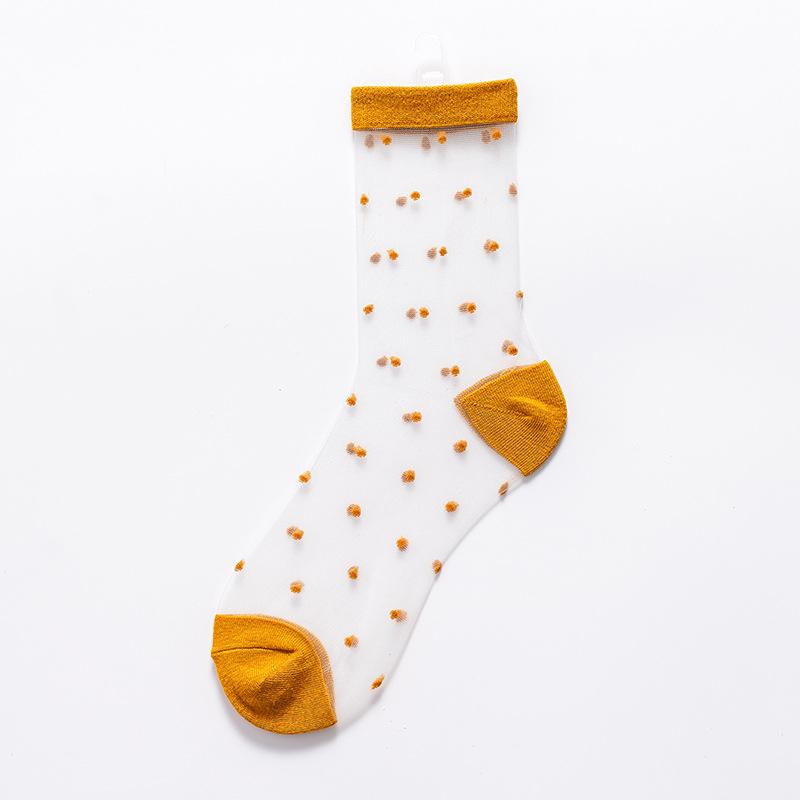 Японские носки с прозрачными кристаллами Wave Point