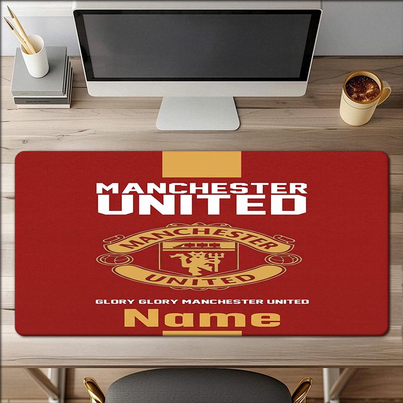 Custom Name Manchester Theme Mouse Pad Non Slip Rubber Base Multifunctional Office Home Decor Perfect For Workspace Personalization