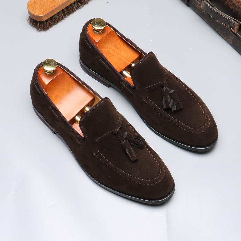 Men's Casual Business Shoes Mens Classic Retro British Style Tassels Loafers Moccasins Fashion Party Wedding Flats for Men
