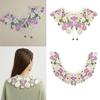 Fake Collar Top Embroidery Flower Pattern Adjustable Lace-up Doll Neck Removable Detachable Half-shirt Collar