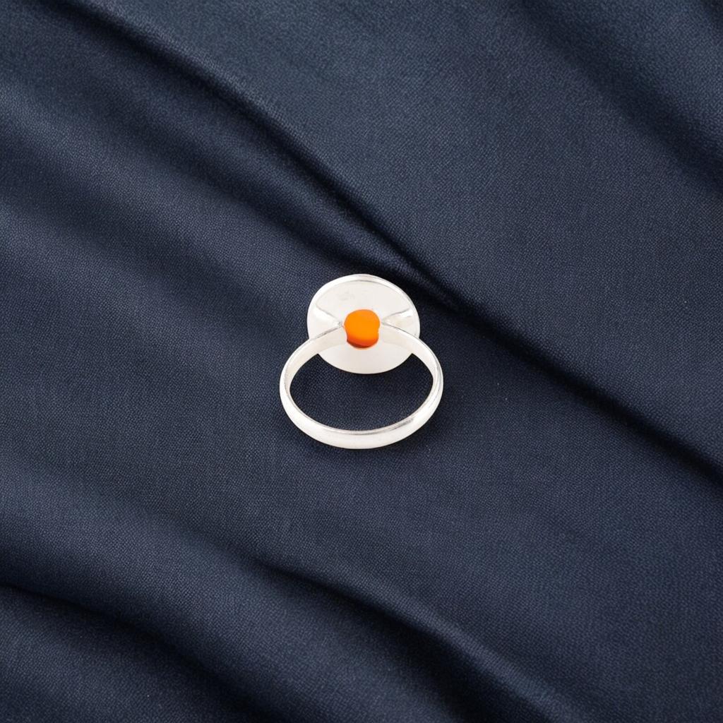 Natural Carnelian Gemstone 925 Stamped Silver Jewelry Handmade Boho Ring For Her RR-62-26
