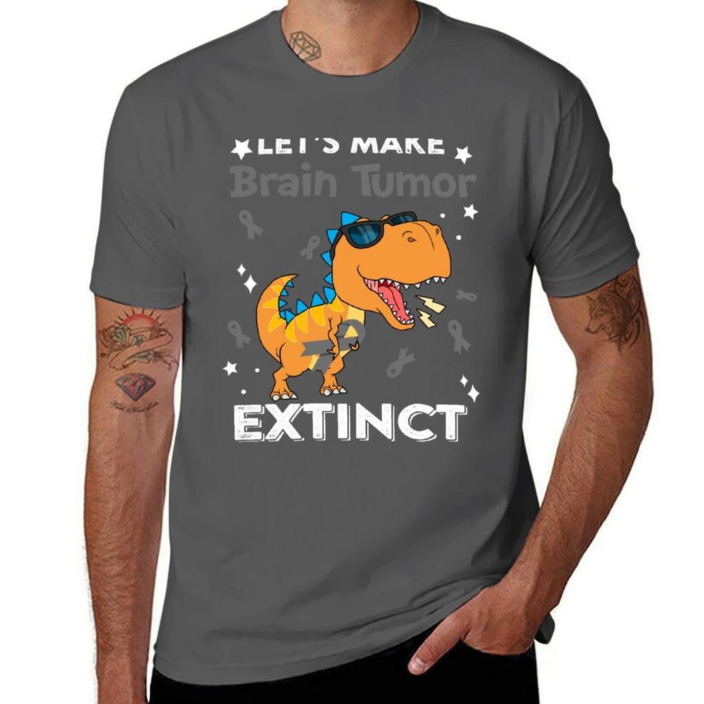 Lets Make Brain Tumor Extinct Brain Tumor Warrior Gift Tshirt Mechanic Work Tee Shirt Tshirt